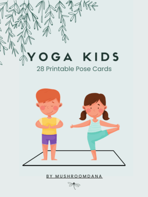 Printable Yoga Cards for Kids by MushroomDana