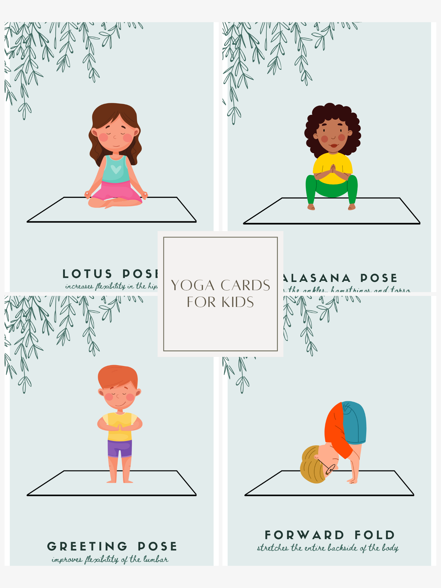 Printable Yoga Cards for Kids