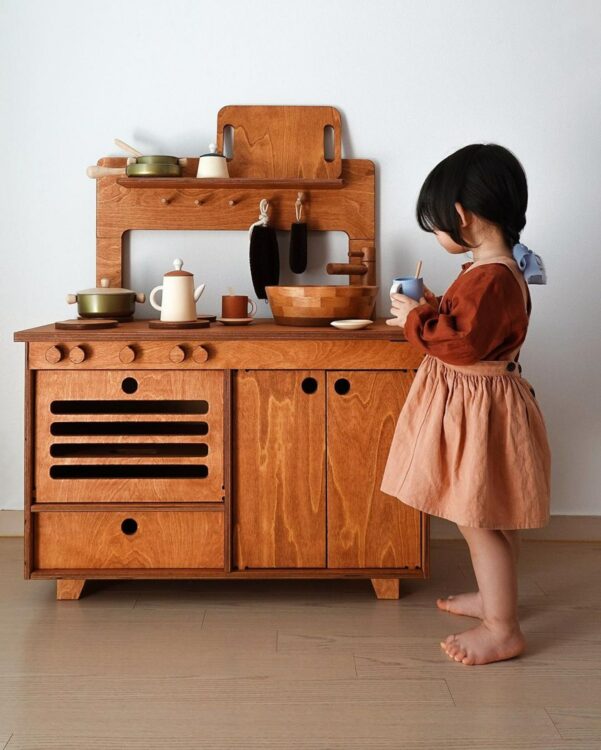 Montessori Wooden Play Kitchen - gift ideas