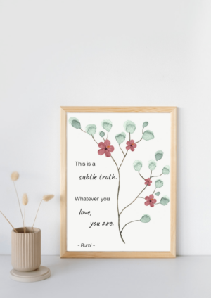 Rumi quote – digital print